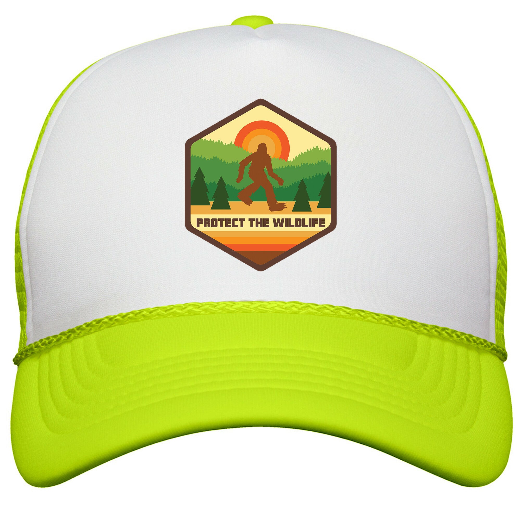 Protect The Wildlife \(Bigfoot\) Snapback Trucker Hat