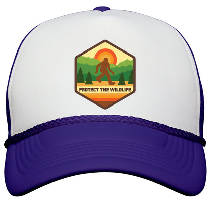Protect The Wildlife \(Bigfoot\) Snapback Trucker Hat