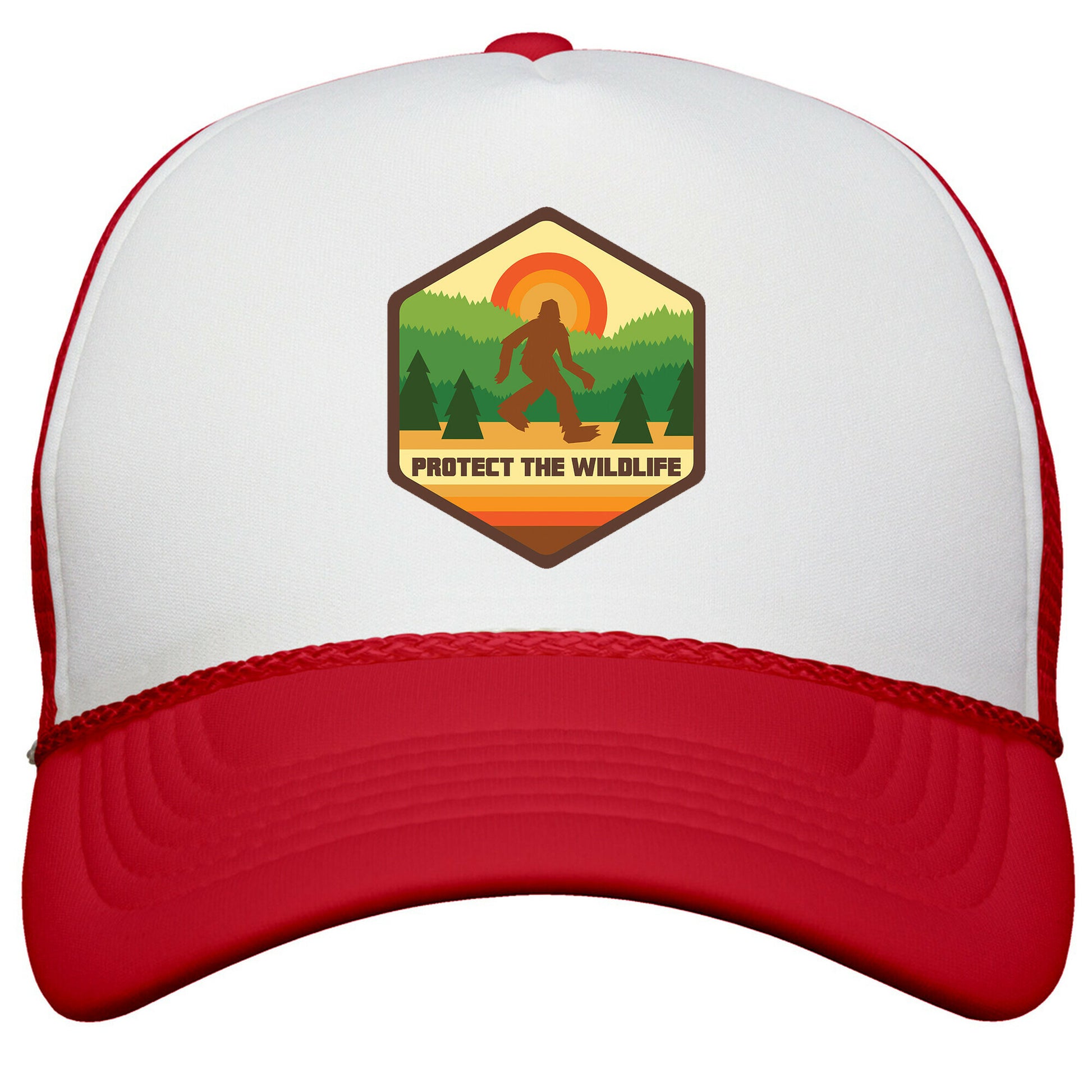 Protect The Wildlife \(Bigfoot\) Snapback Trucker Hat