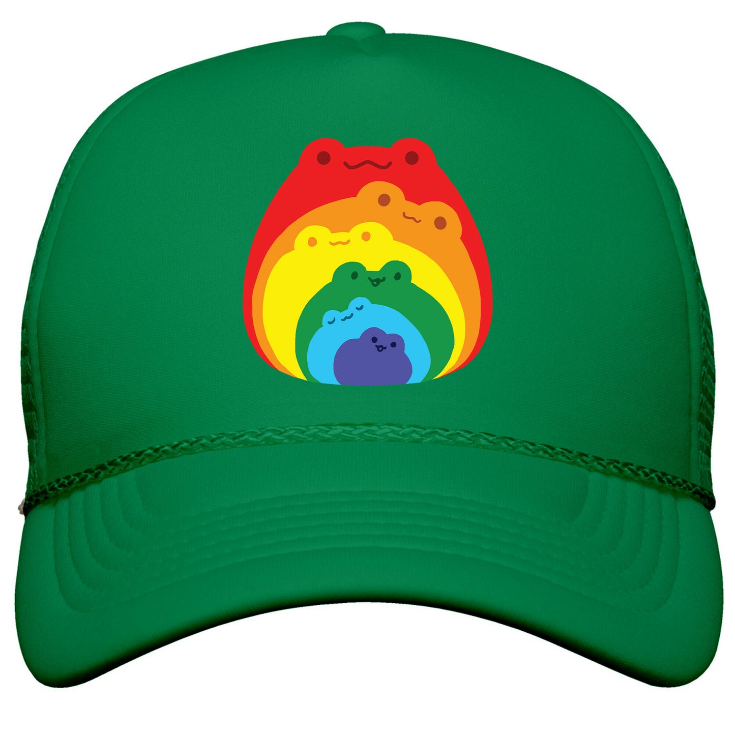 Frogs In Frogs In Frogs Rainbow Snapback Trucker Hat