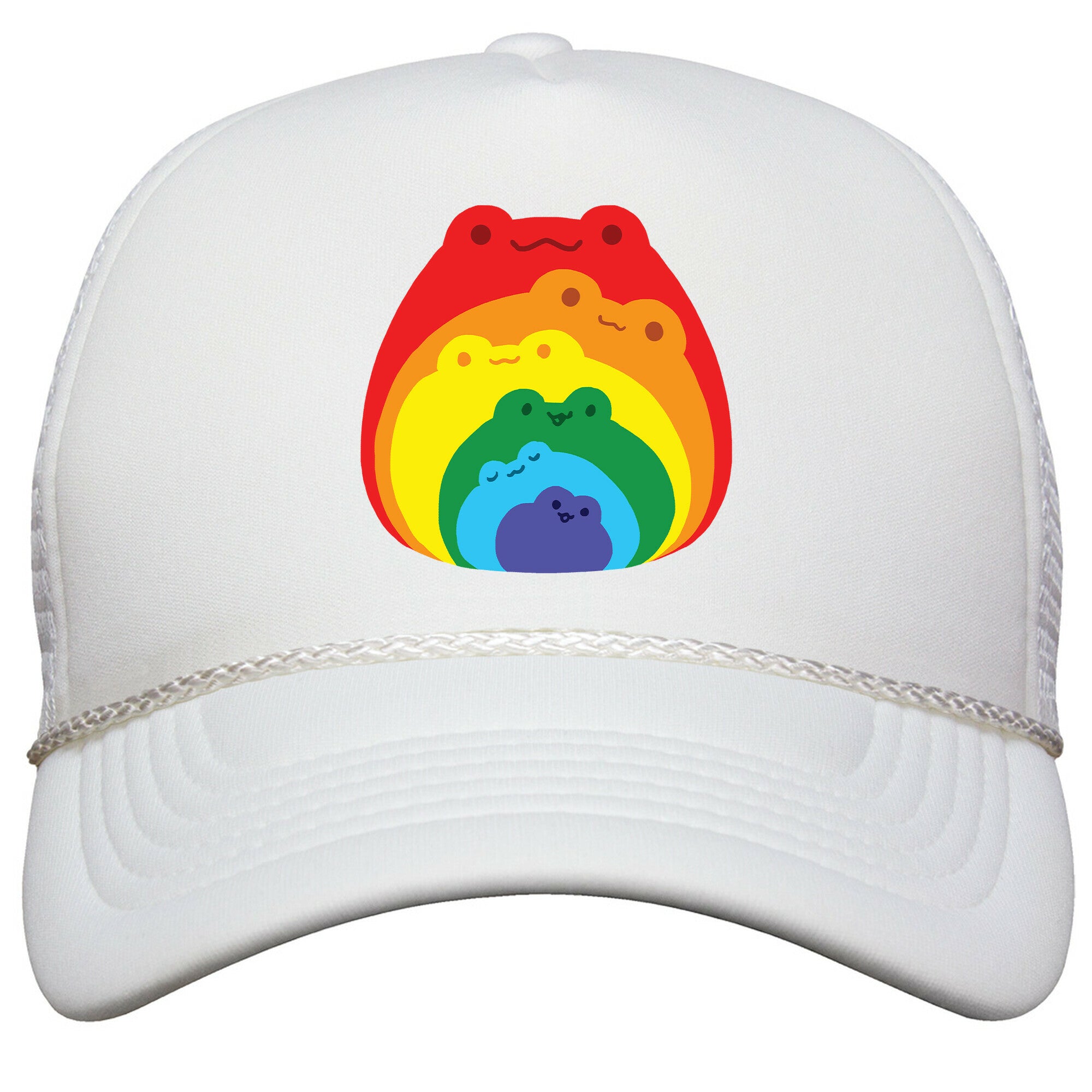 Frogs In Frogs In Frogs Rainbow Snapback Trucker Hat