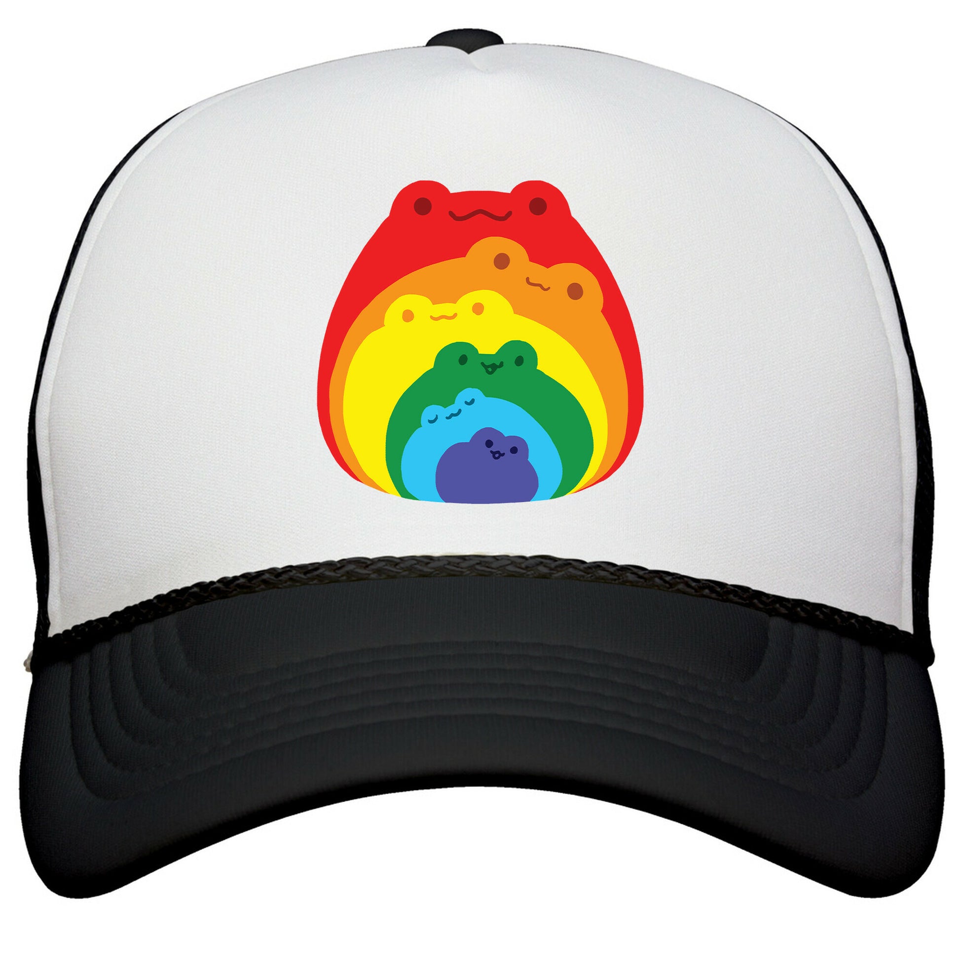 Frogs In Frogs In Frogs Rainbow Snapback Trucker Hat