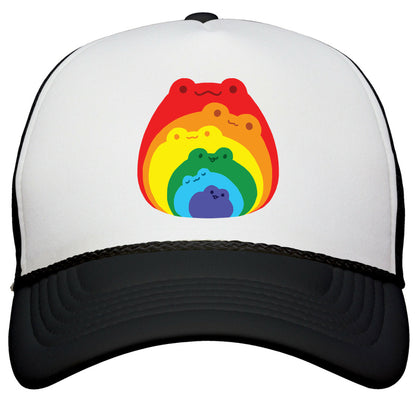 Frogs In Frogs In Frogs Rainbow Snapback Trucker Hat