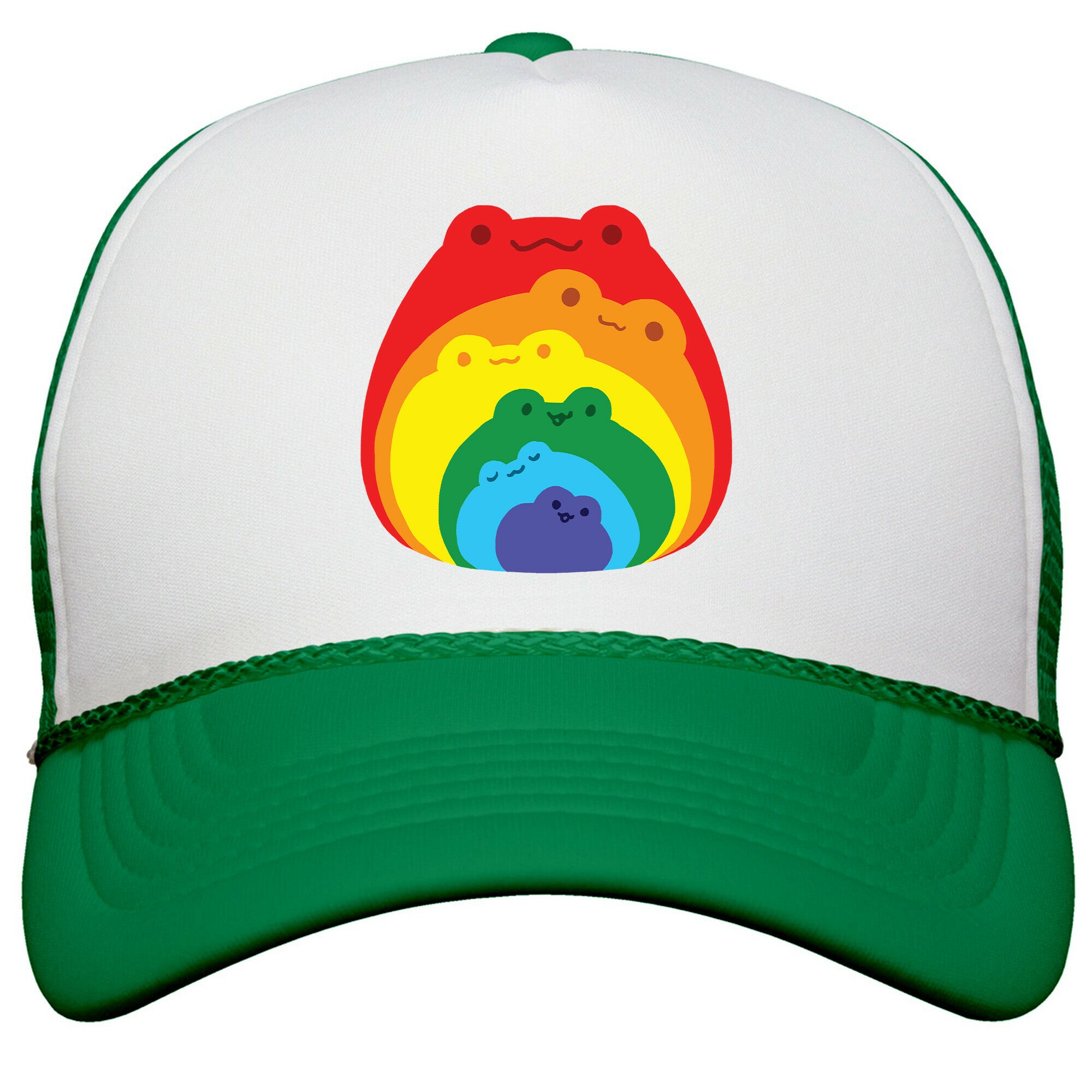 Frogs In Frogs In Frogs Rainbow Snapback Trucker Hat