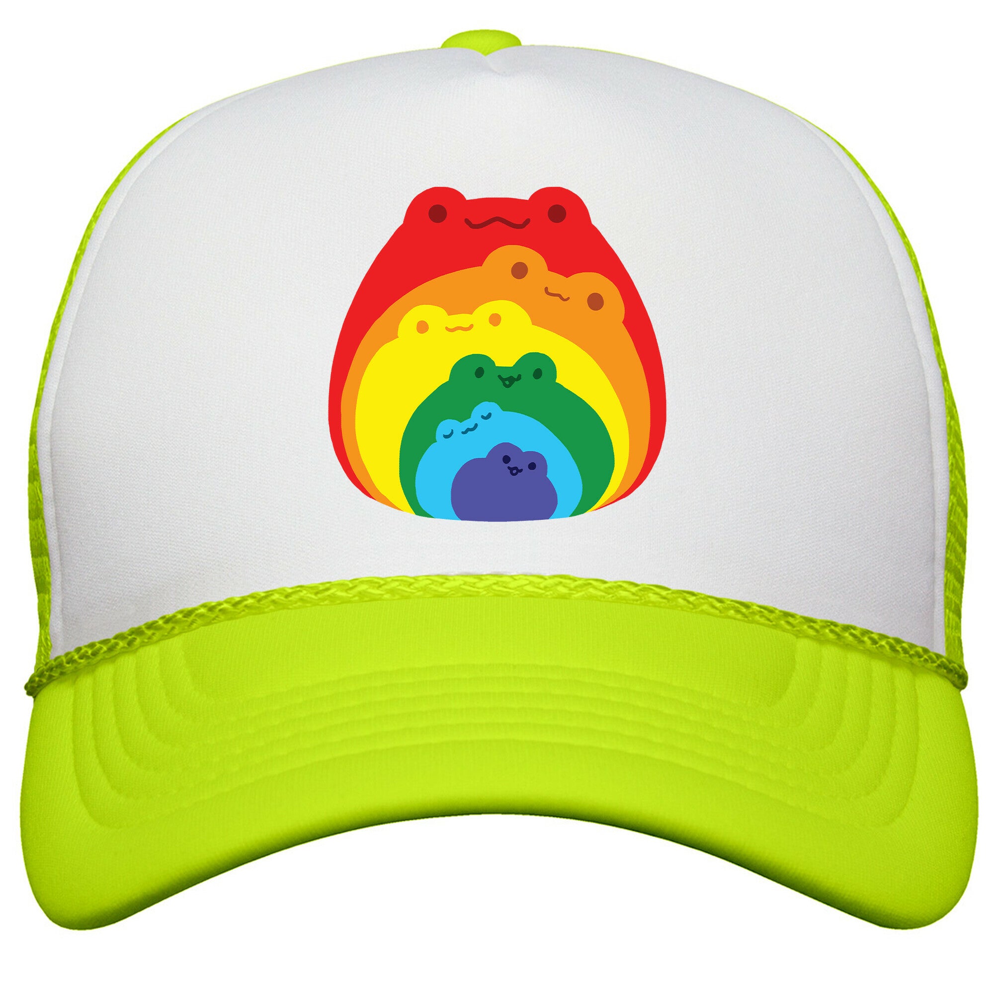 Frogs In Frogs In Frogs Rainbow Snapback Trucker Hat