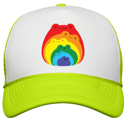 Frogs In Frogs In Frogs Rainbow Snapback Trucker Hat