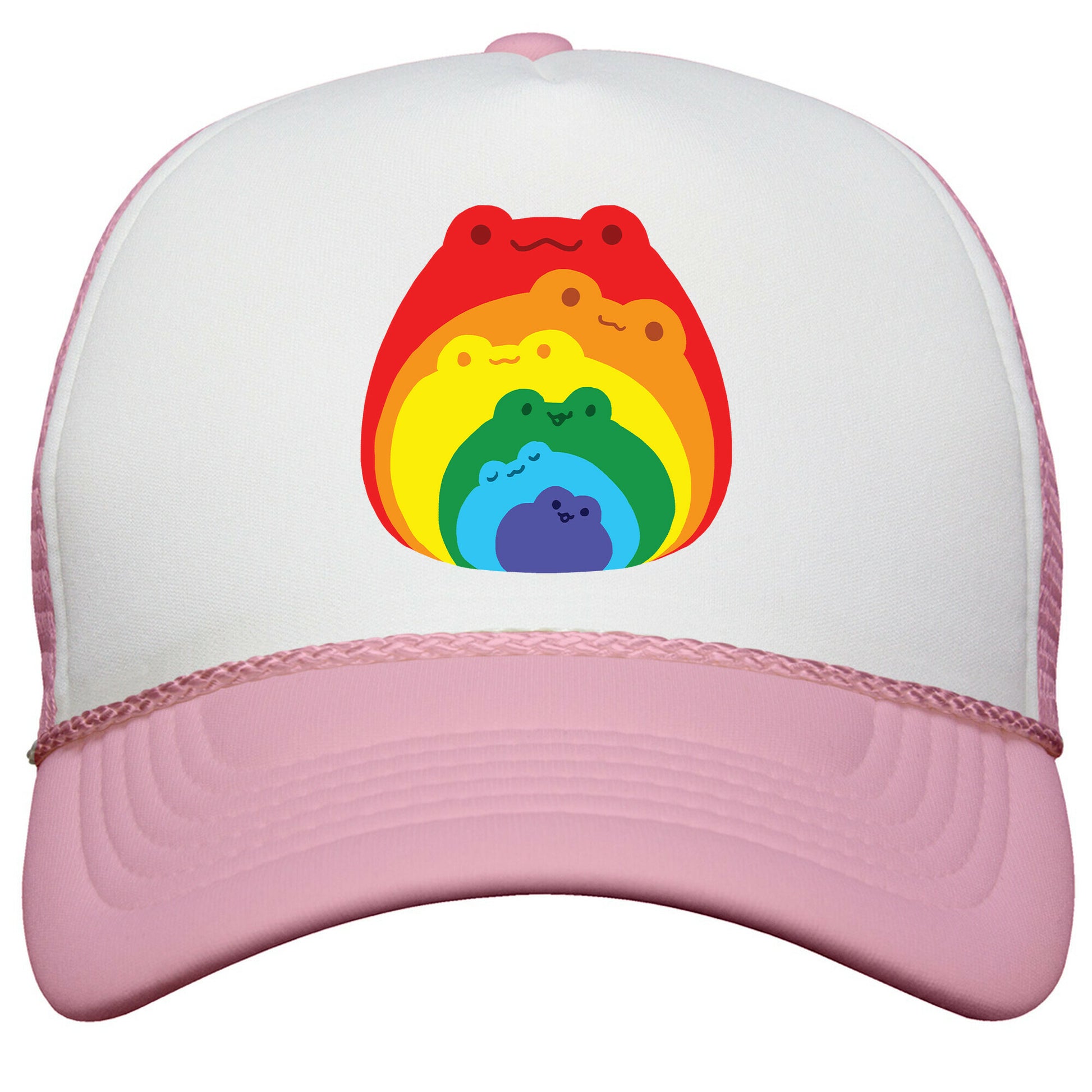 Frogs In Frogs In Frogs Rainbow Snapback Trucker Hat