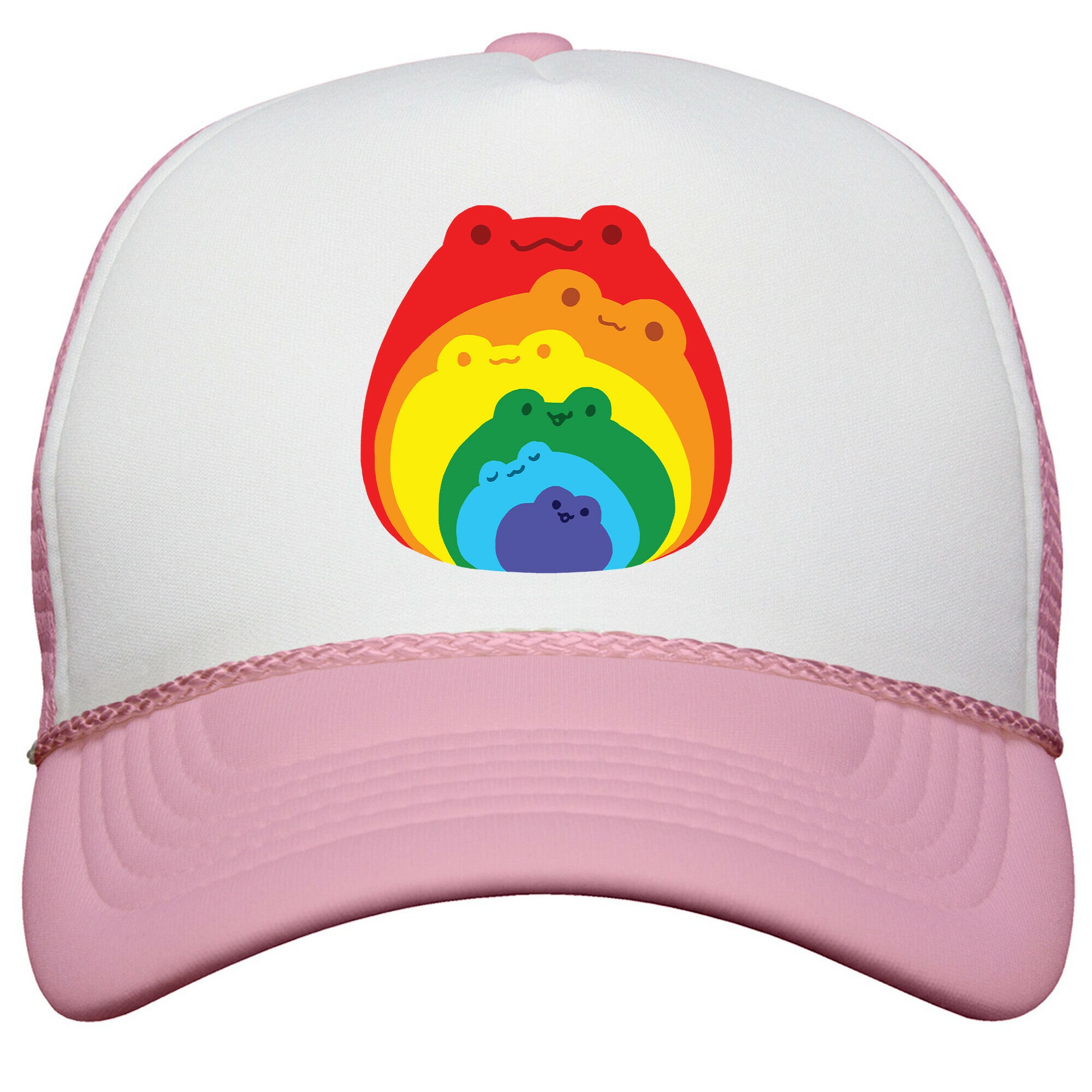 Frogs In Frogs In Frogs Rainbow Snapback Trucker Hat