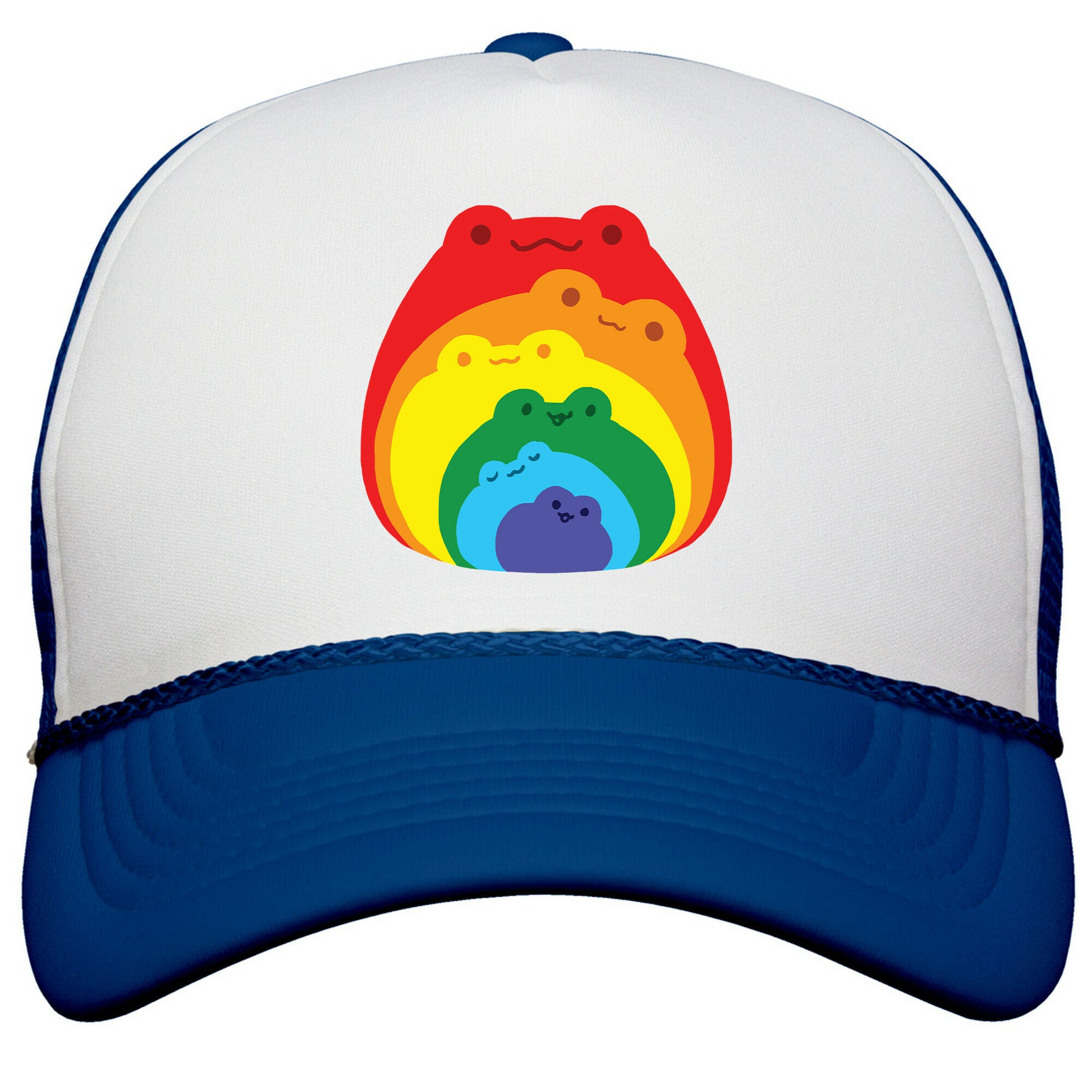 Frogs In Frogs In Frogs Rainbow Snapback Trucker Hat