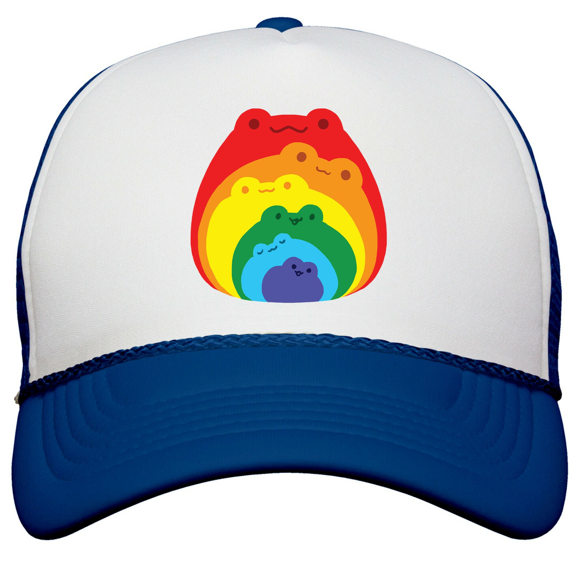 Frogs In Frogs In Frogs Rainbow Snapback Trucker Hat