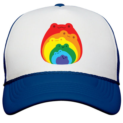 Frogs In Frogs In Frogs Rainbow Snapback Trucker Hat