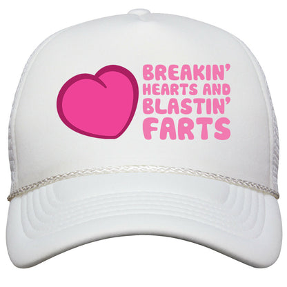 Breakin Hearts And Blastin Farts Snapback Trucker Hat