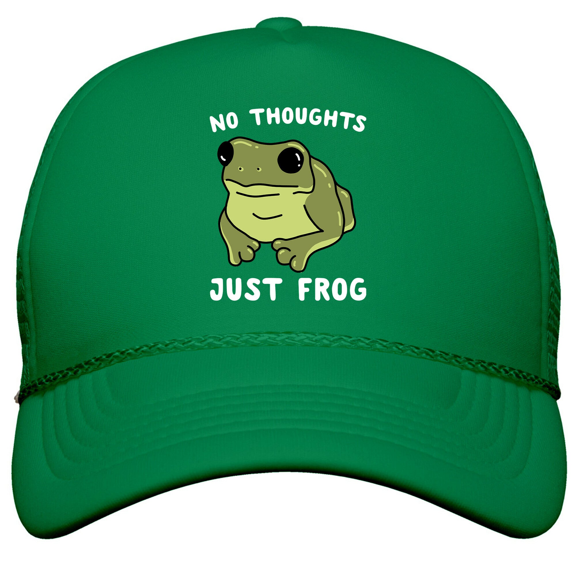 No Thoughts, Just Frog Snapback Trucker Hat