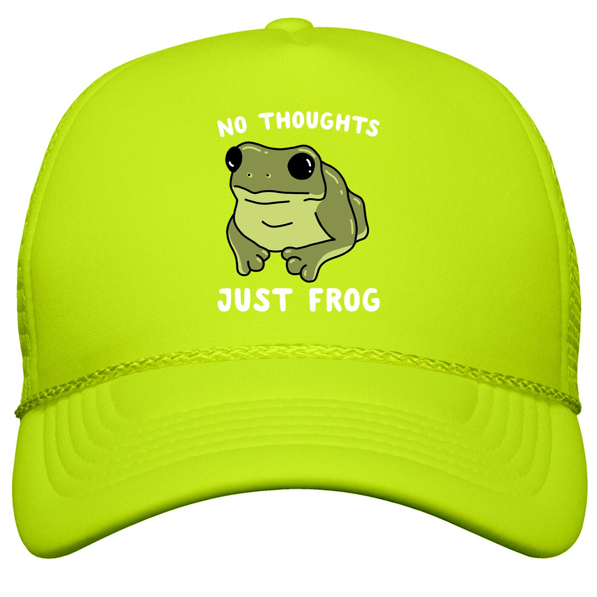No Thoughts, Just Frog Snapback Trucker Hat