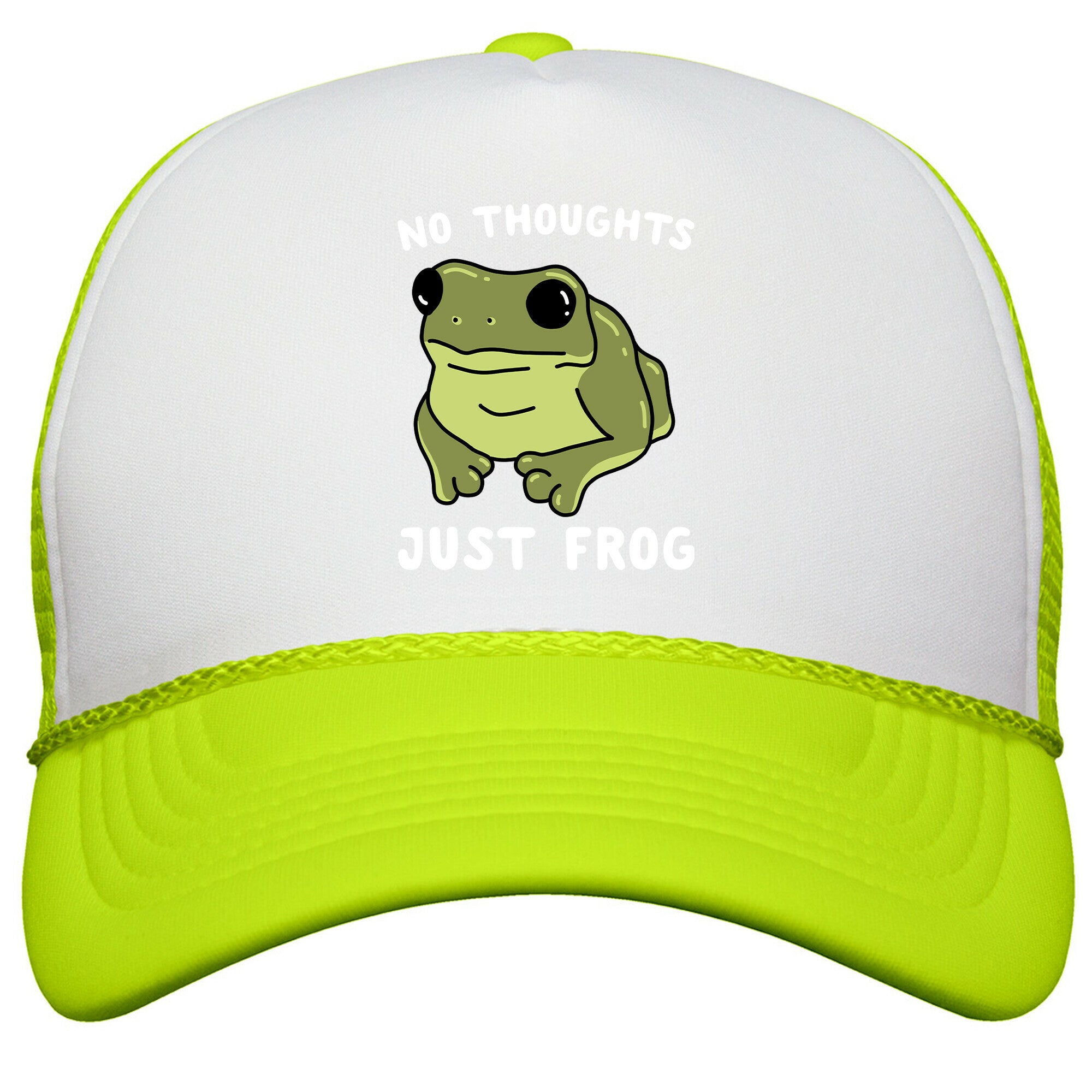 No Thoughts, Just Frog Snapback Trucker Hat