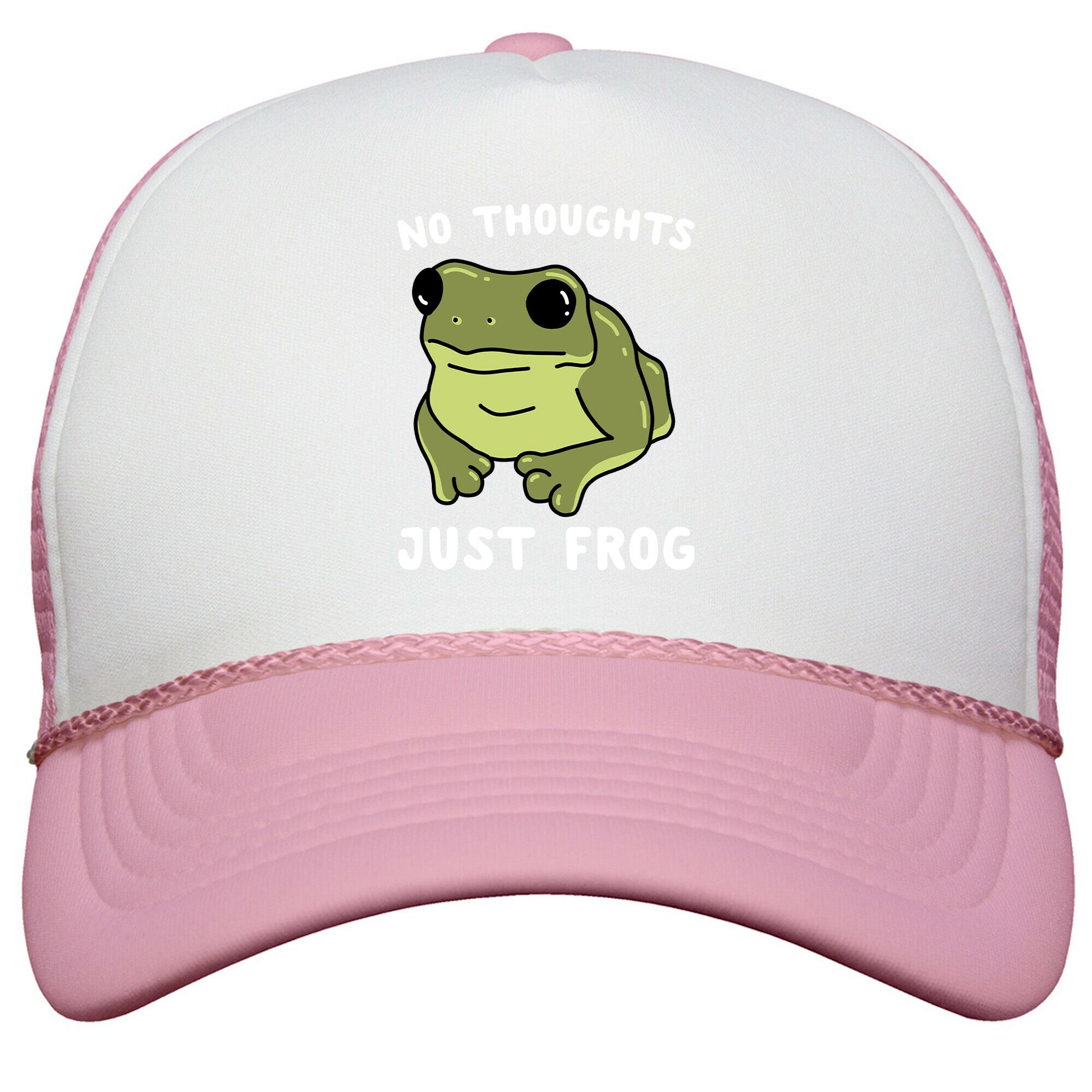 No Thoughts, Just Frog Snapback Trucker Hat