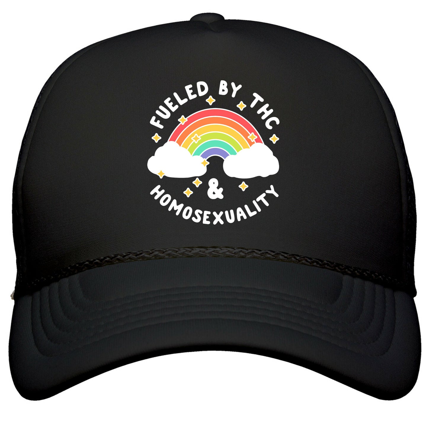 Fueled By THC & Homosexuality Snapback Trucker Hat