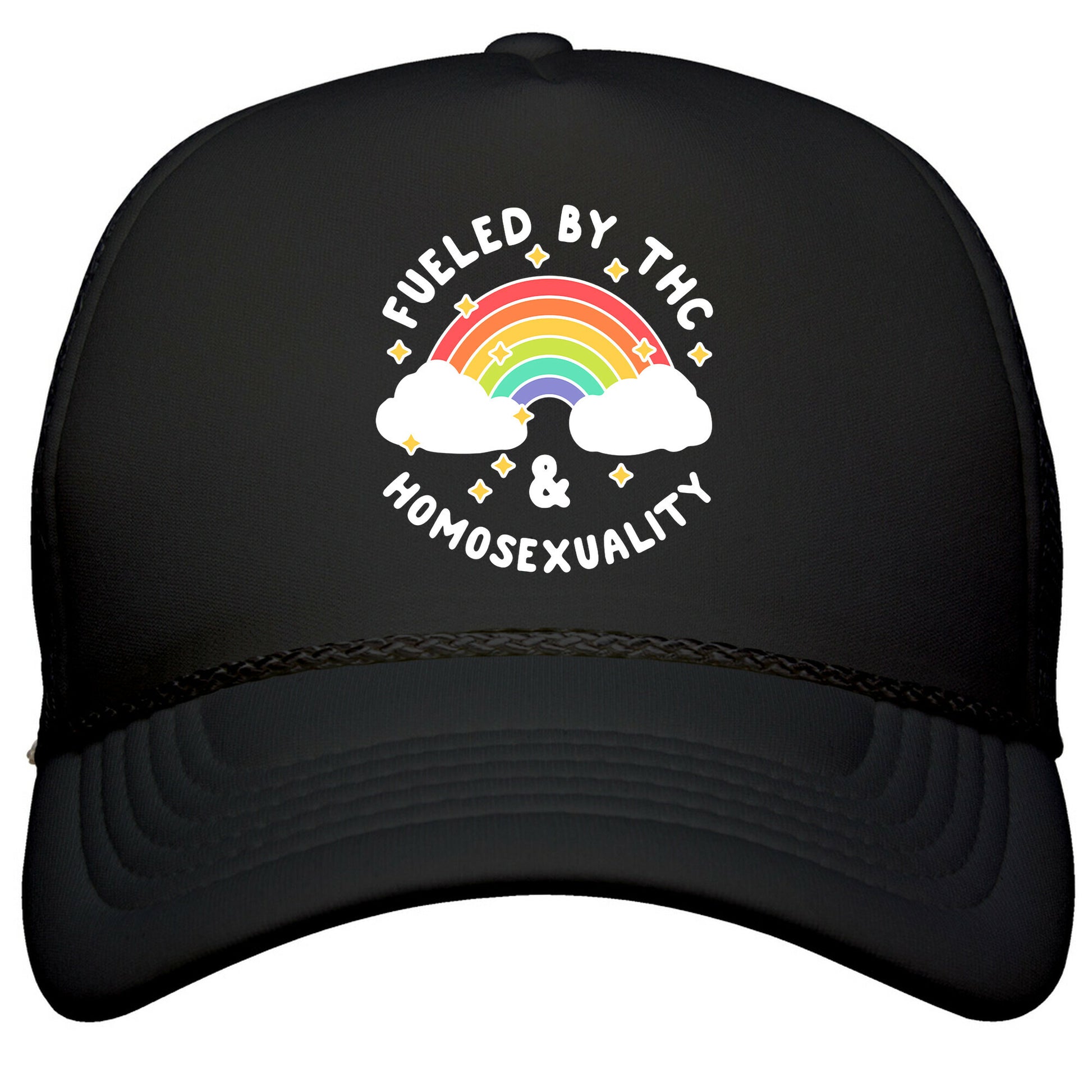 Fueled By THC & Homosexuality Snapback Trucker Hat