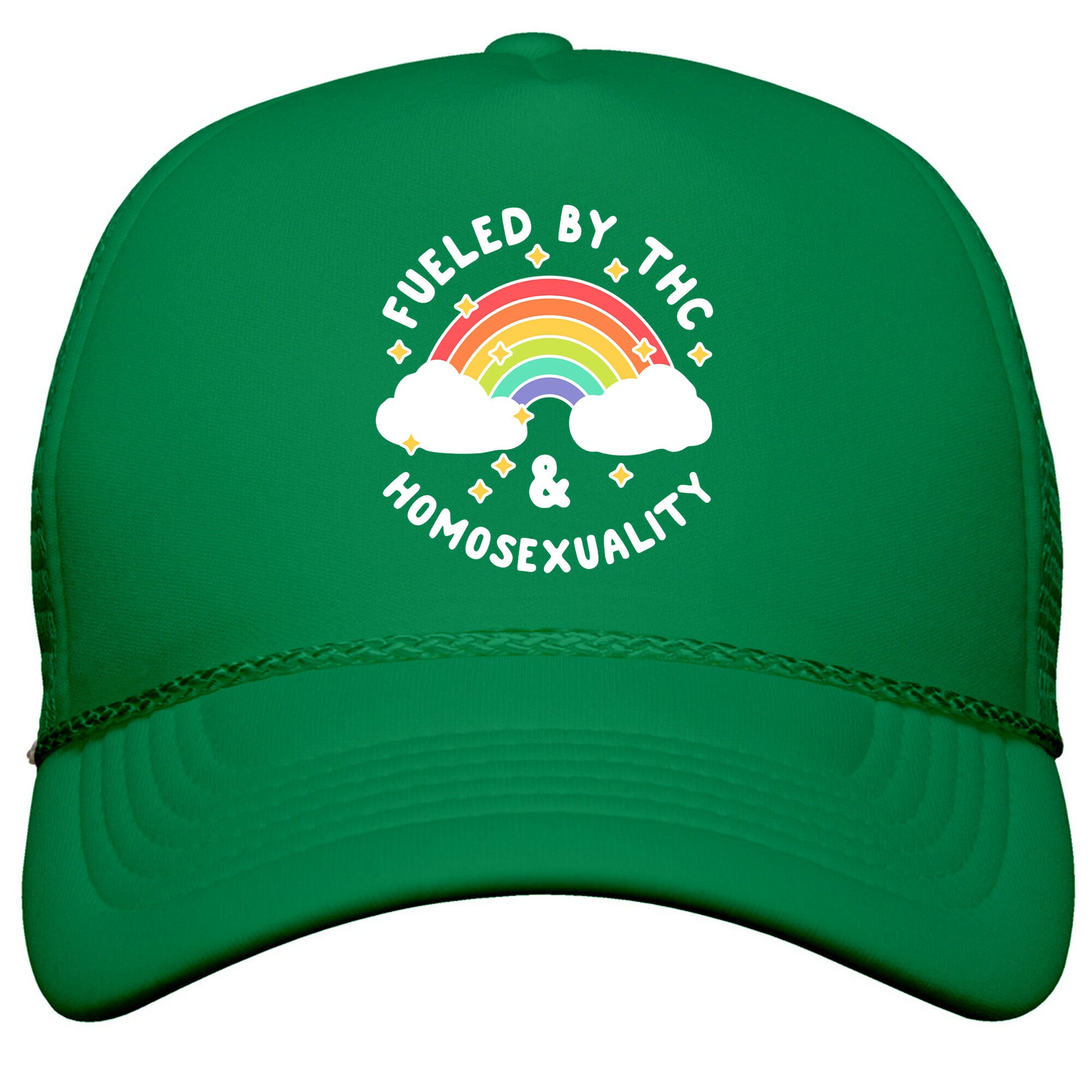 Fueled By THC & Homosexuality Snapback Trucker Hat