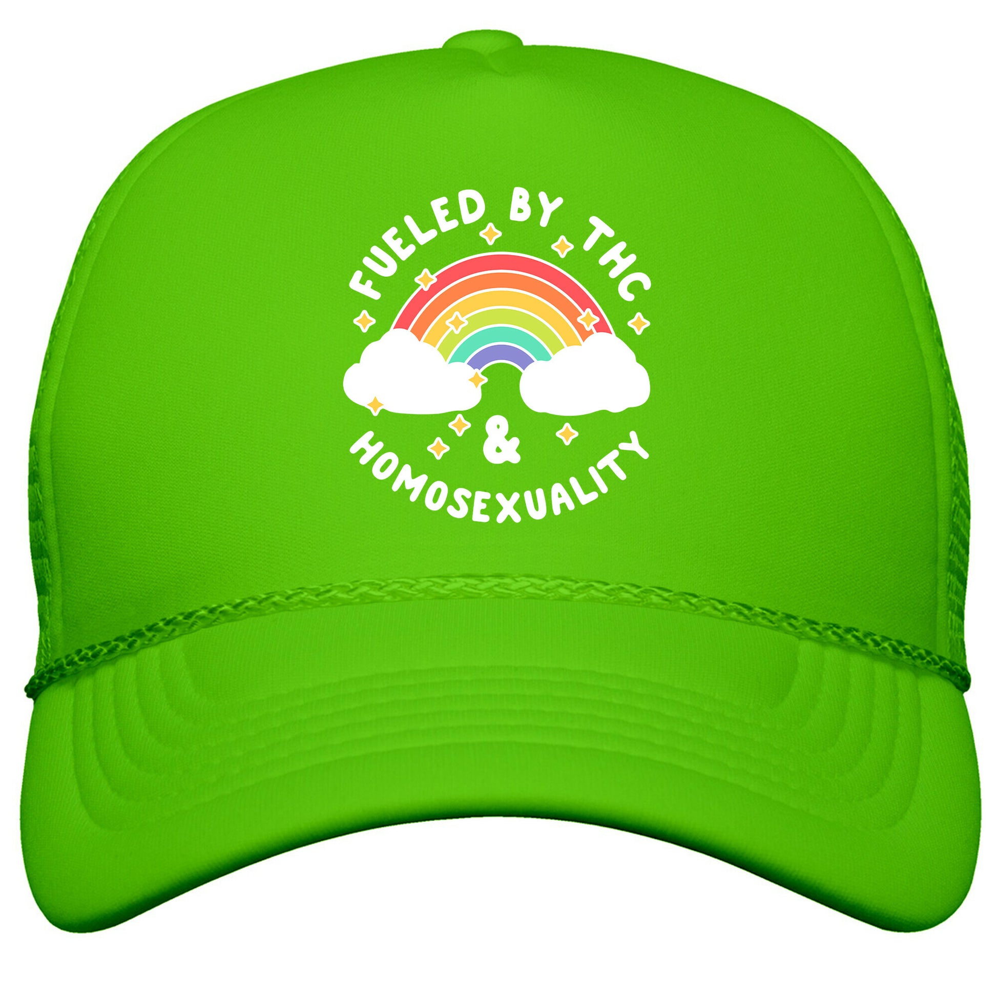 Fueled By THC & Homosexuality Snapback Trucker Hat
