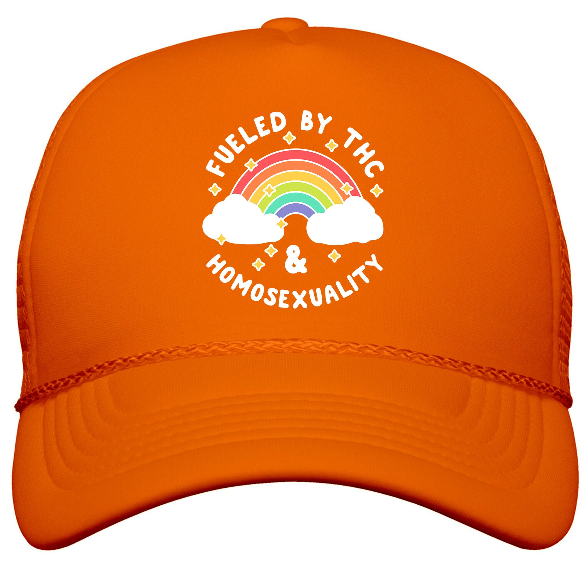 Fueled By THC & Homosexuality Snapback Trucker Hat