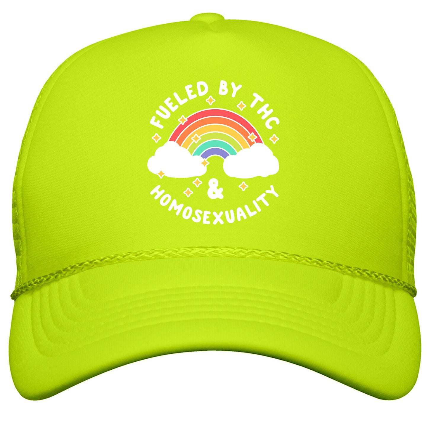 Fueled By THC & Homosexuality Snapback Trucker Hat