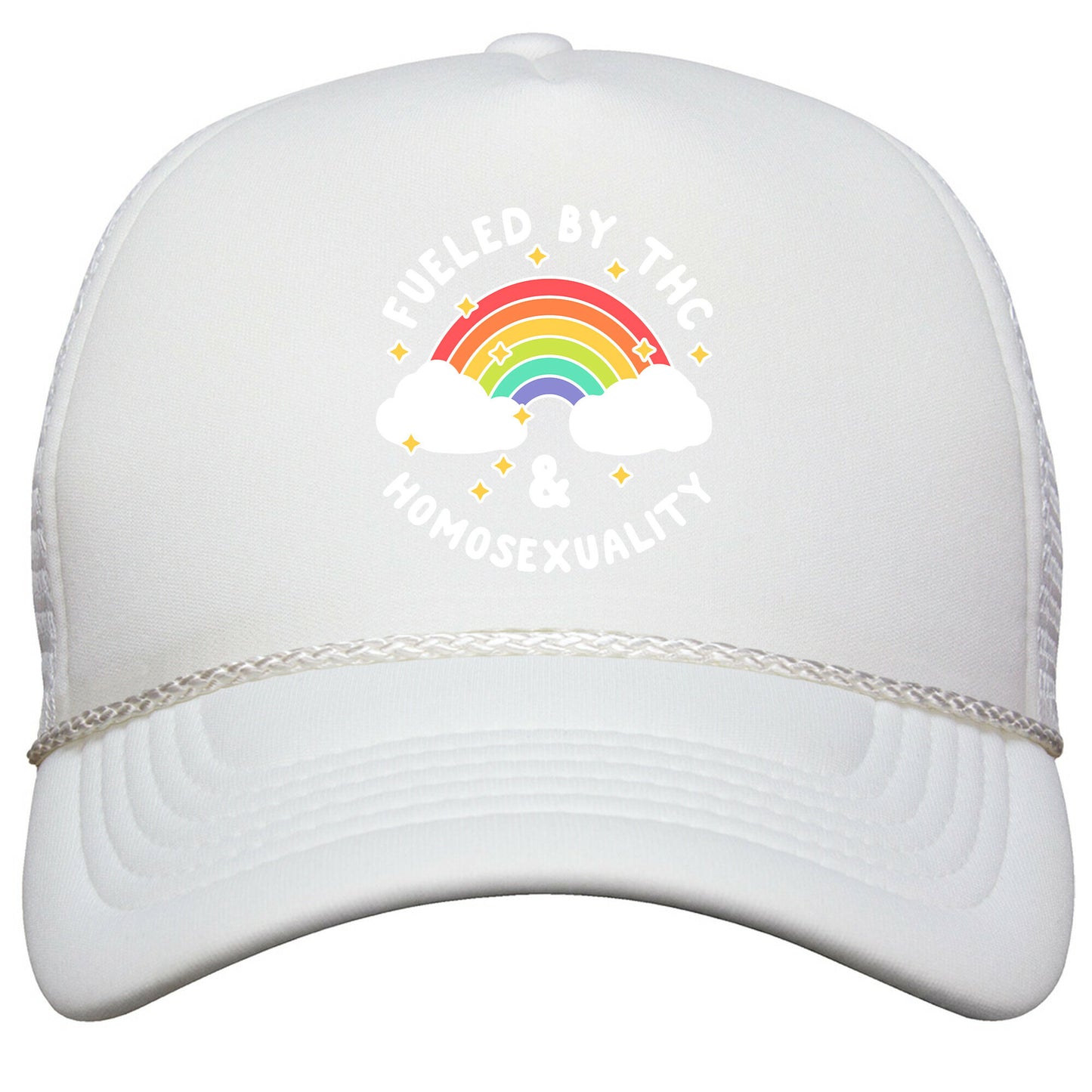 Fueled By THC & Homosexuality Snapback Trucker Hat
