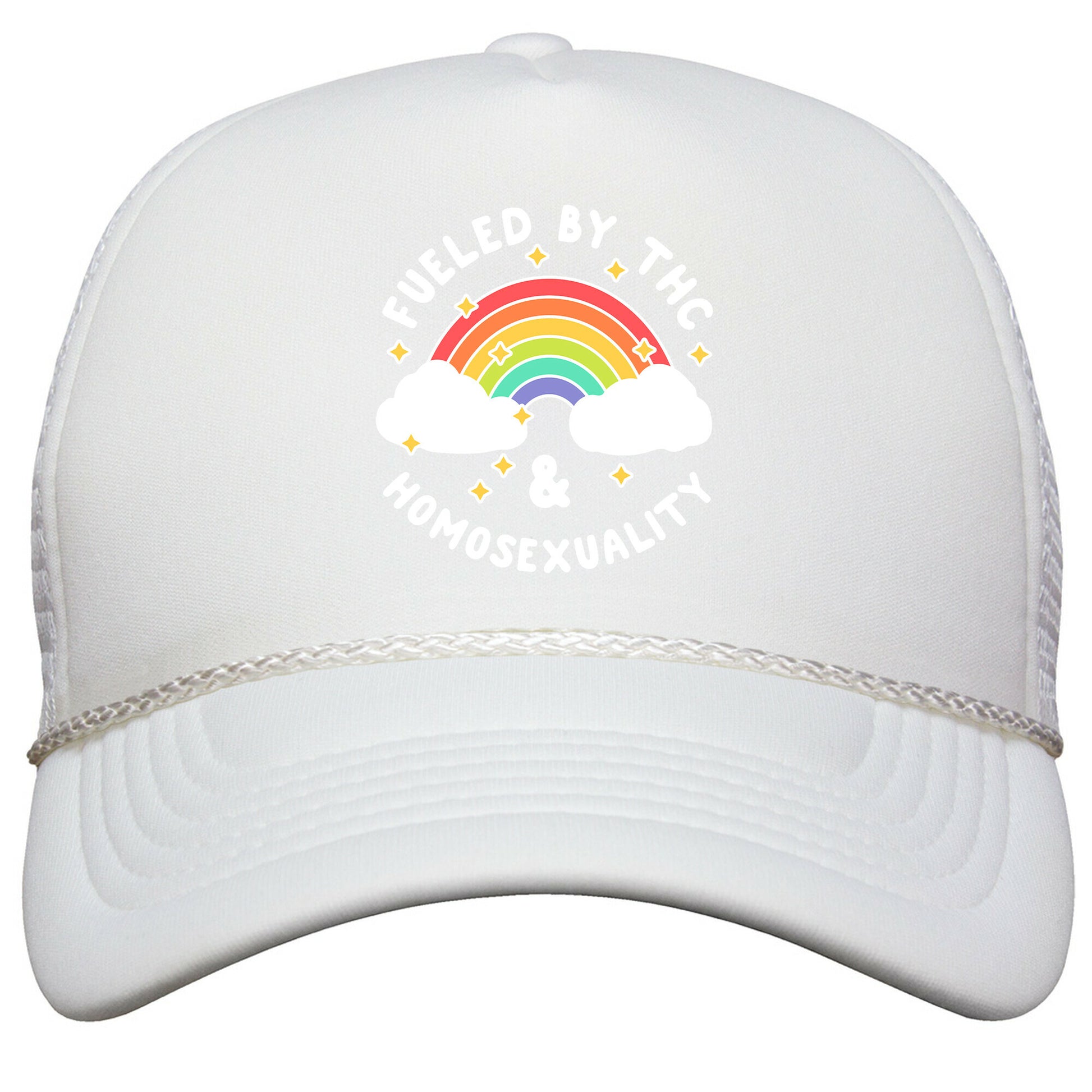 Fueled By THC & Homosexuality Snapback Trucker Hat