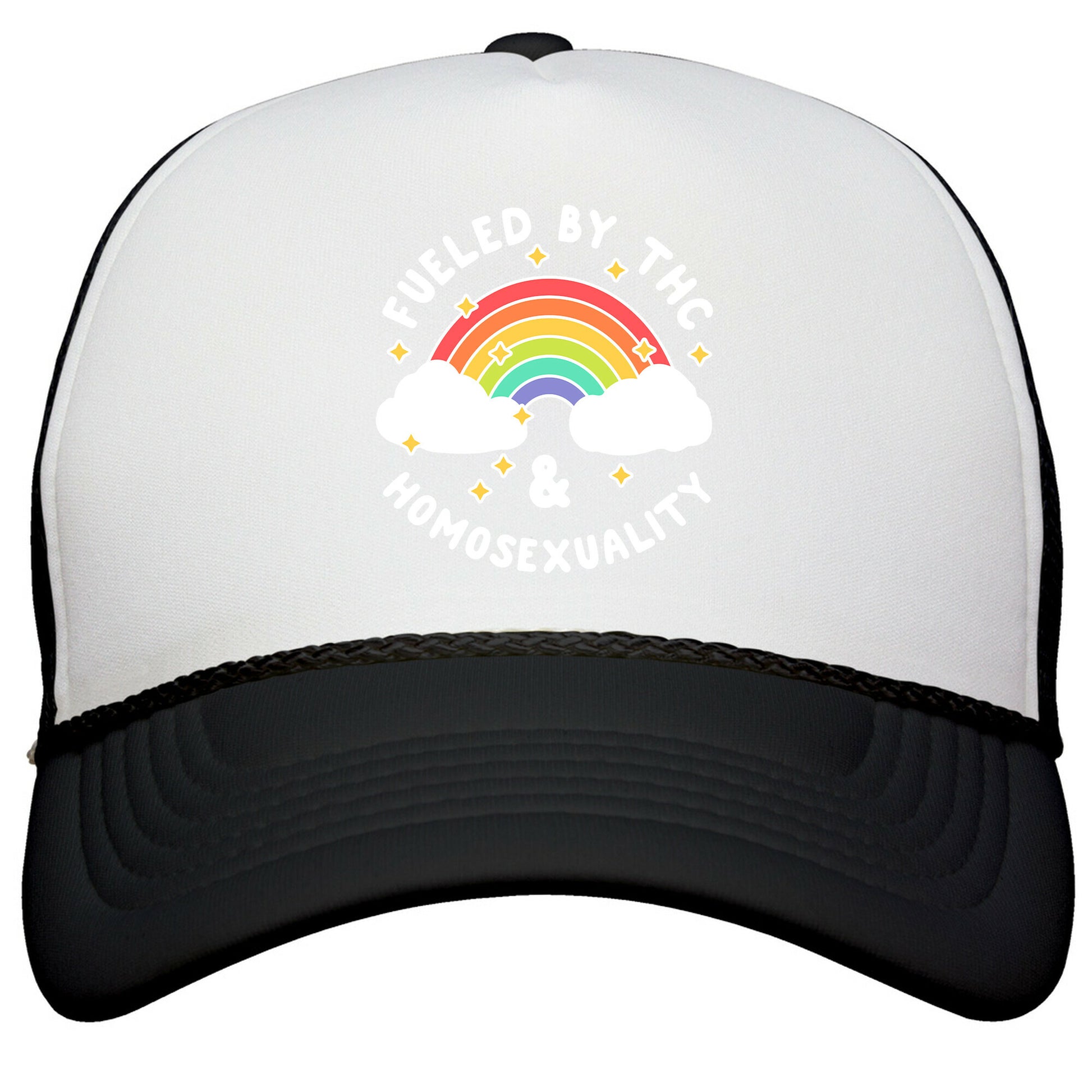 Fueled By THC & Homosexuality Snapback Trucker Hat