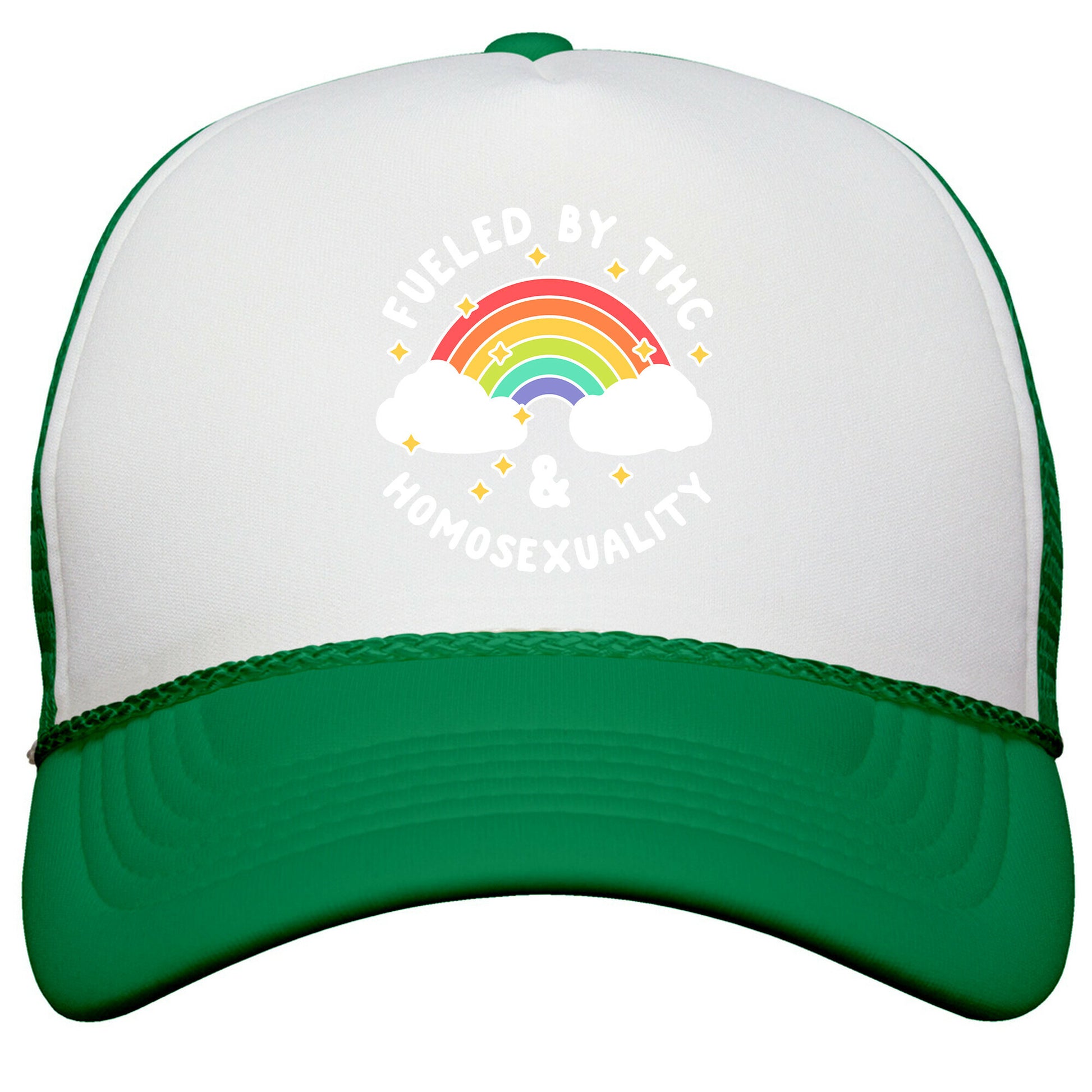 Fueled By THC & Homosexuality Snapback Trucker Hat