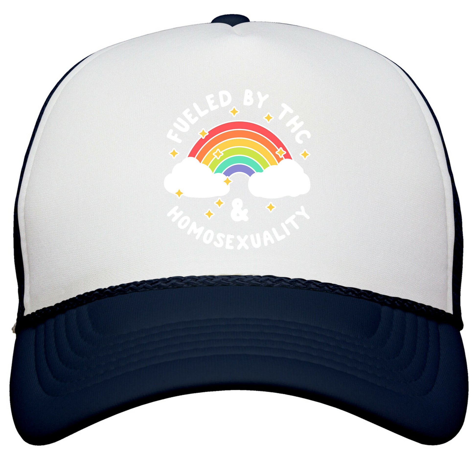 Fueled By THC & Homosexuality Snapback Trucker Hat