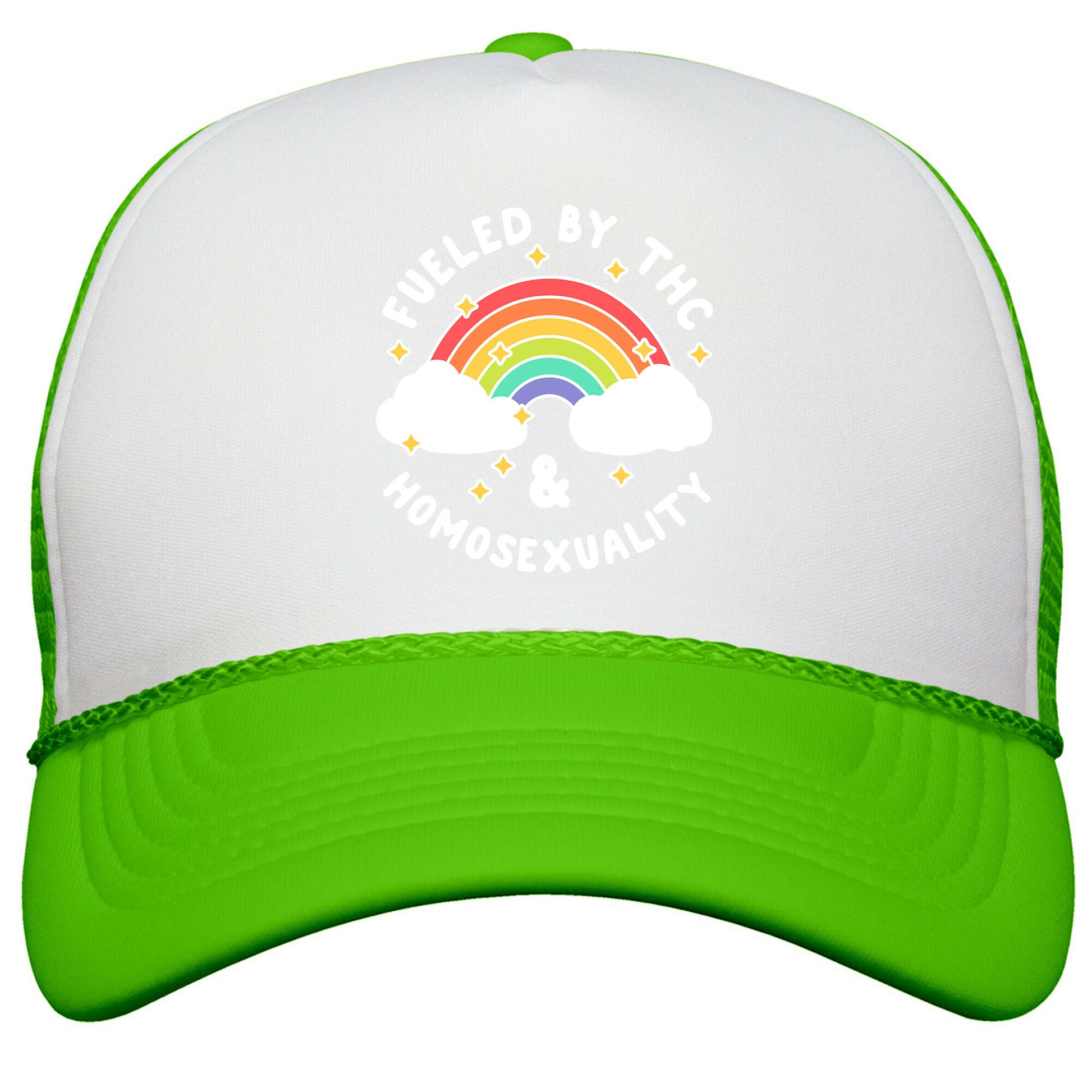 Fueled By THC & Homosexuality Snapback Trucker Hat