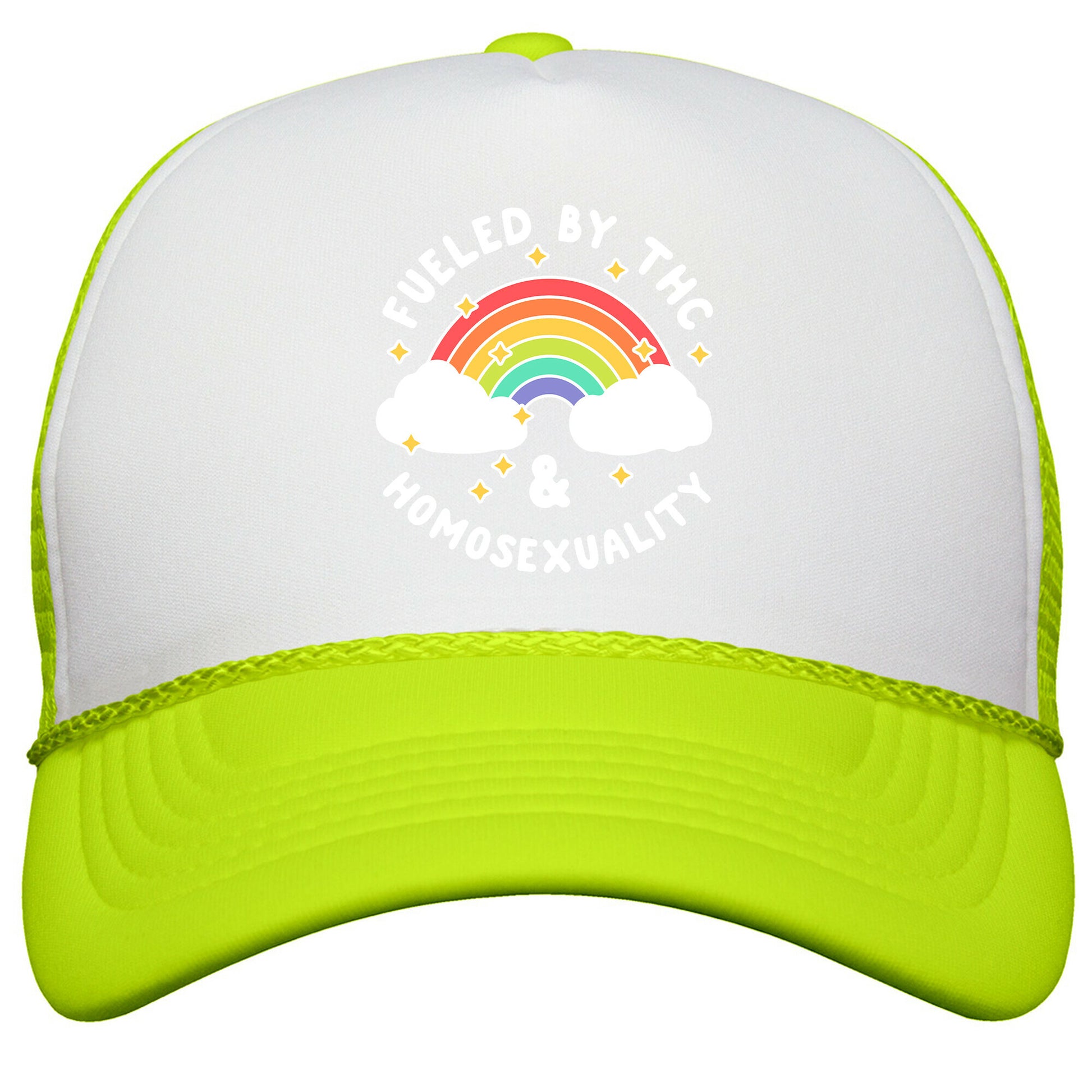 Fueled By THC & Homosexuality Snapback Trucker Hat