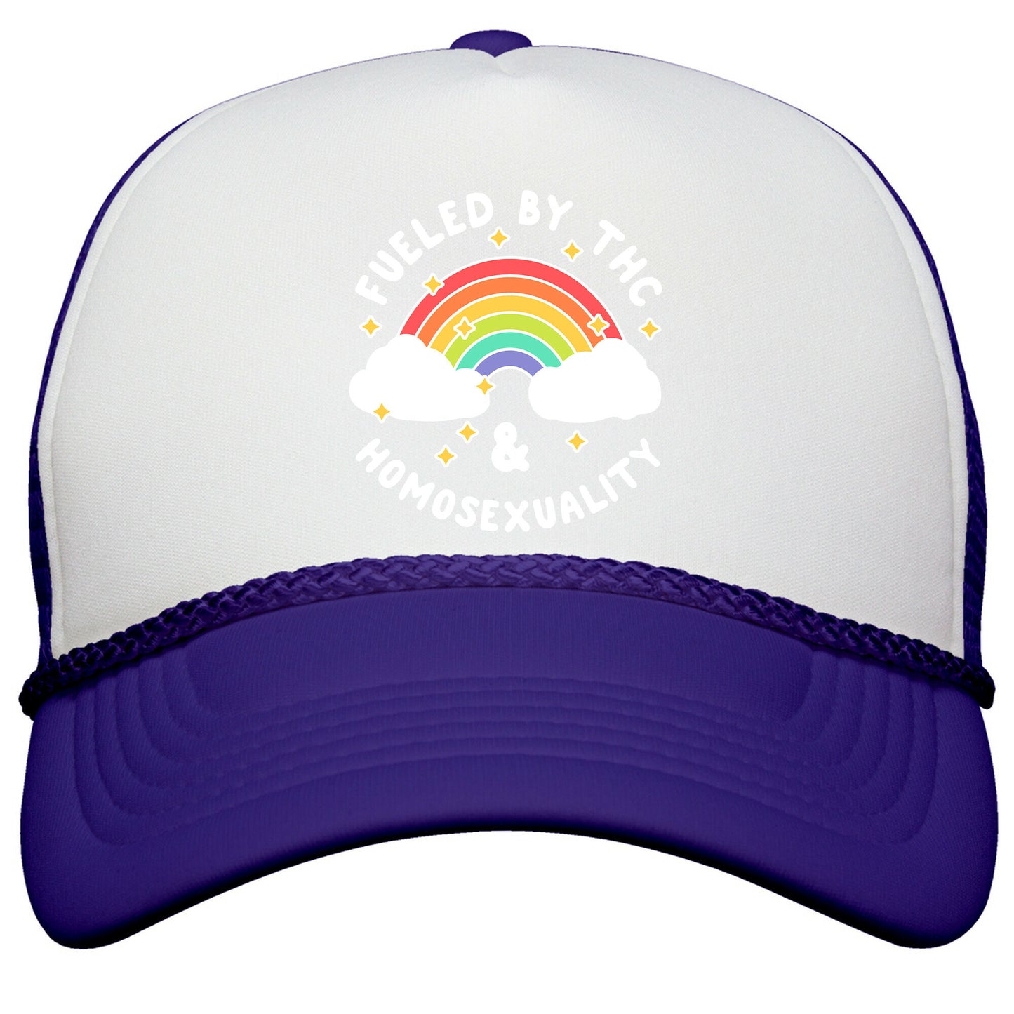 Fueled By THC & Homosexuality Snapback Trucker Hat