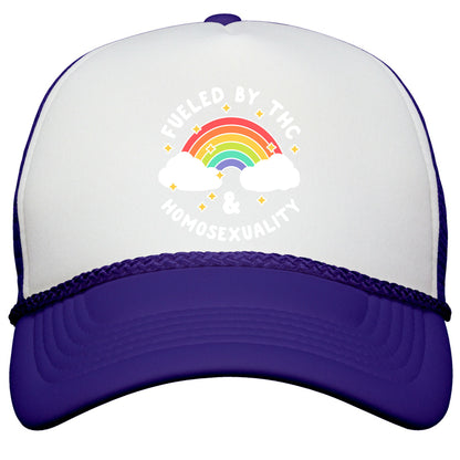 Fueled By THC & Homosexuality Snapback Trucker Hat