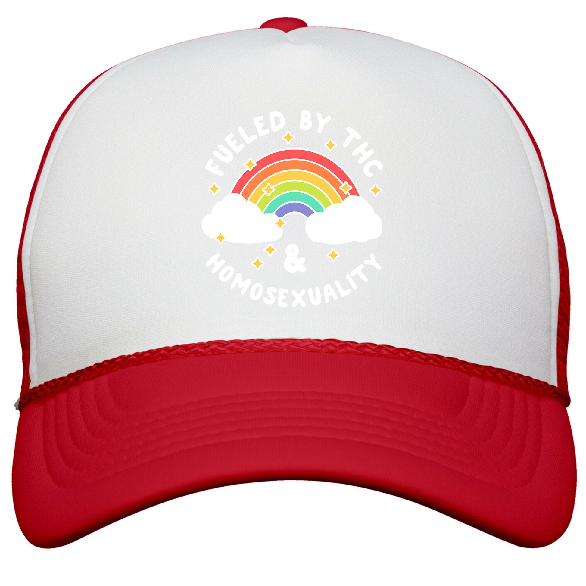 Fueled By THC & Homosexuality Snapback Trucker Hat