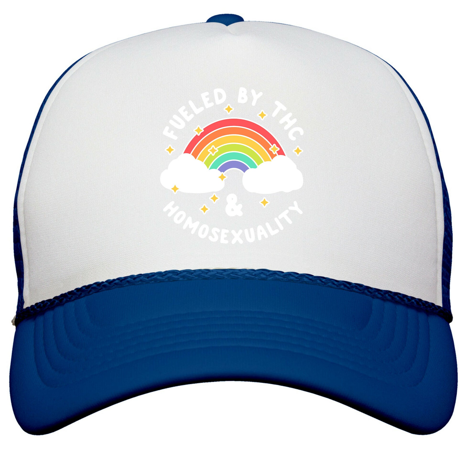 Fueled By THC & Homosexuality Snapback Trucker Hat