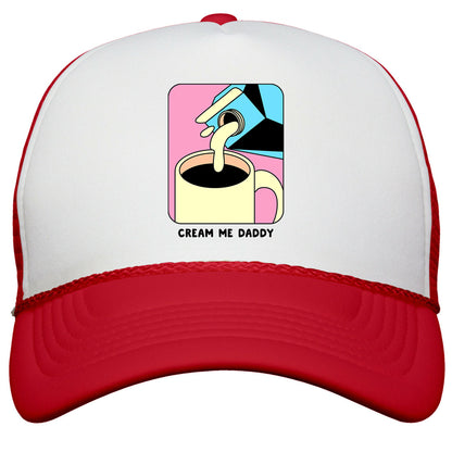 Cream Me Daddy \(Coffee\) Snapback Trucker Hat