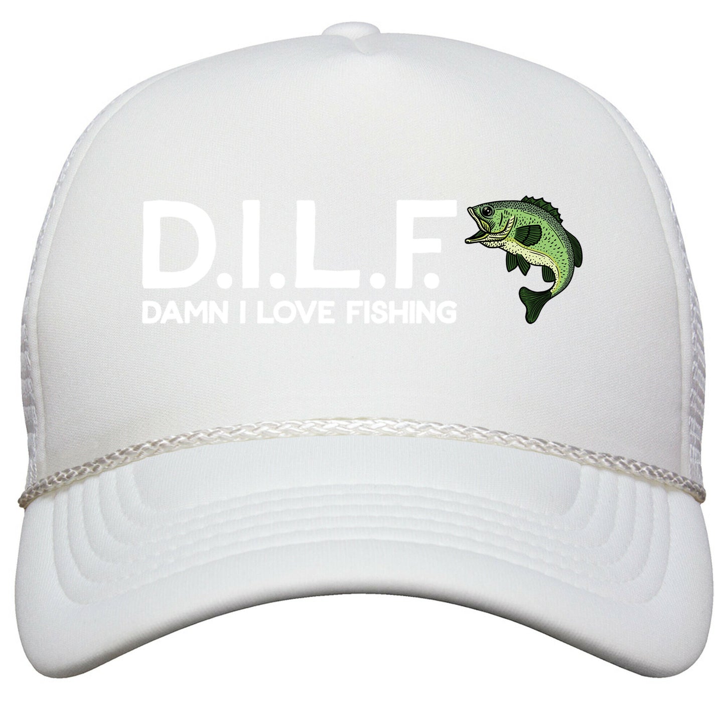 D.I.L.F. Damn I Love Fishing Snapback Trucker Hat