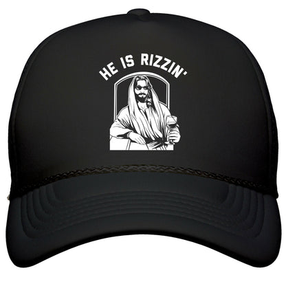 He Is Rizzin  Snapback Trucker Hat