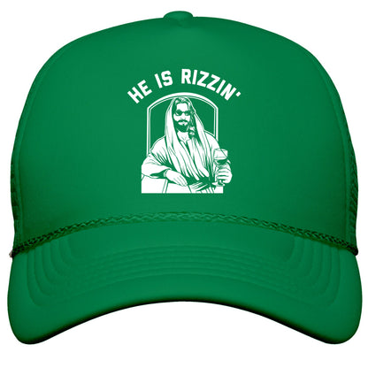 He Is Rizzin  Snapback Trucker Hat