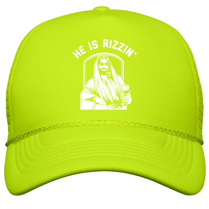 He Is Rizzin  Snapback Trucker Hat