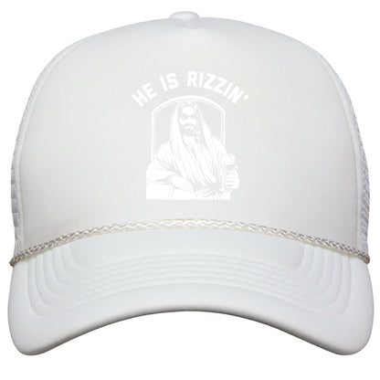 He Is Rizzin  Snapback Trucker Hat