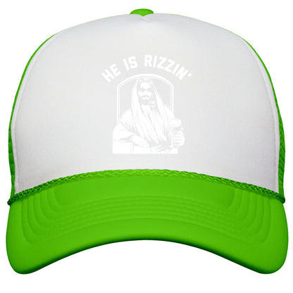 He Is Rizzin  Snapback Trucker Hat