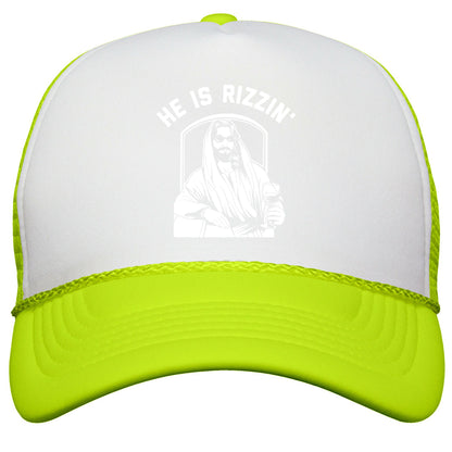 He Is Rizzin  Snapback Trucker Hat