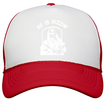 He Is Rizzin  Snapback Trucker Hat