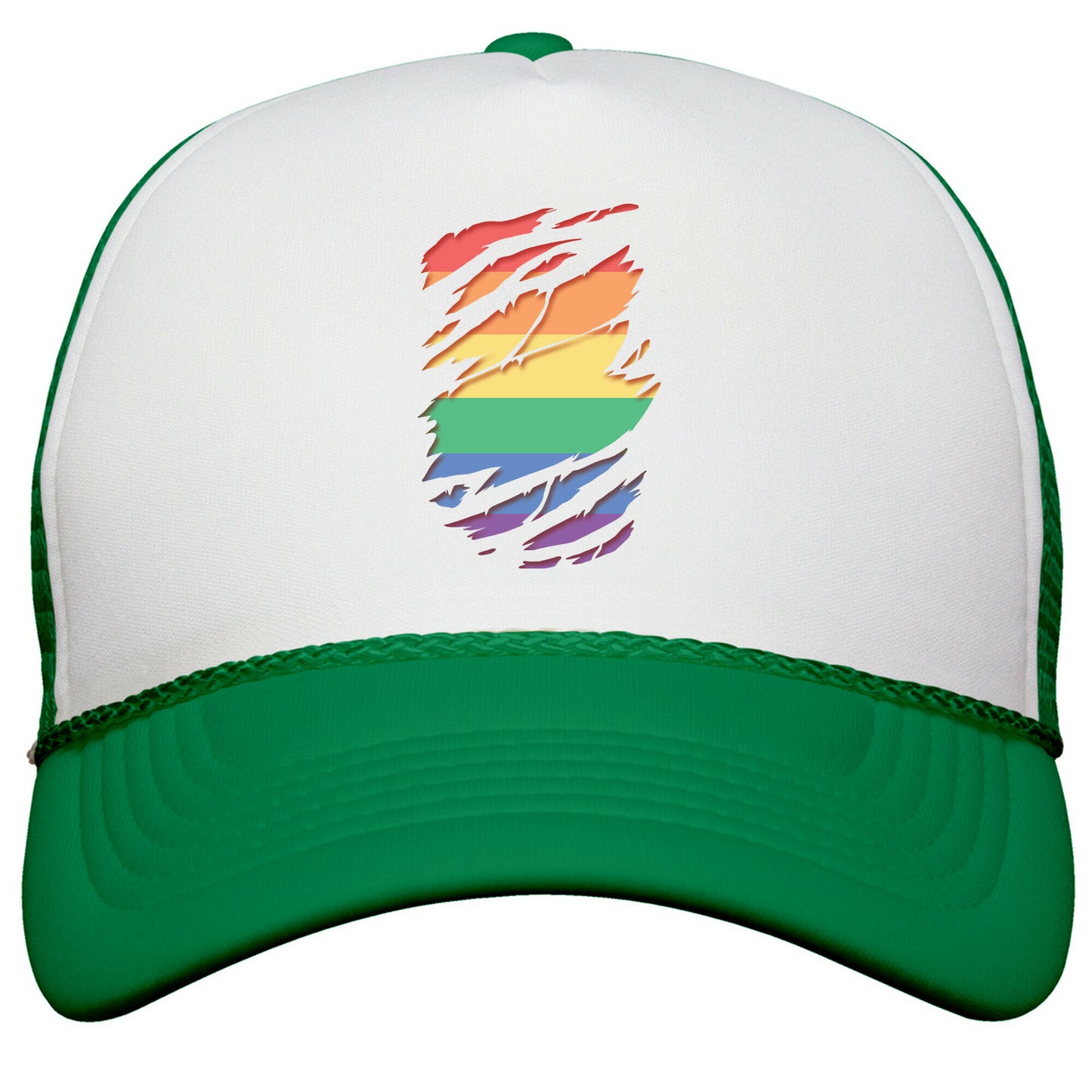 Ripped Shirt: Gay Pride Snapback Trucker Hat