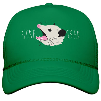 Stressed Opossum Snapback Trucker Hat