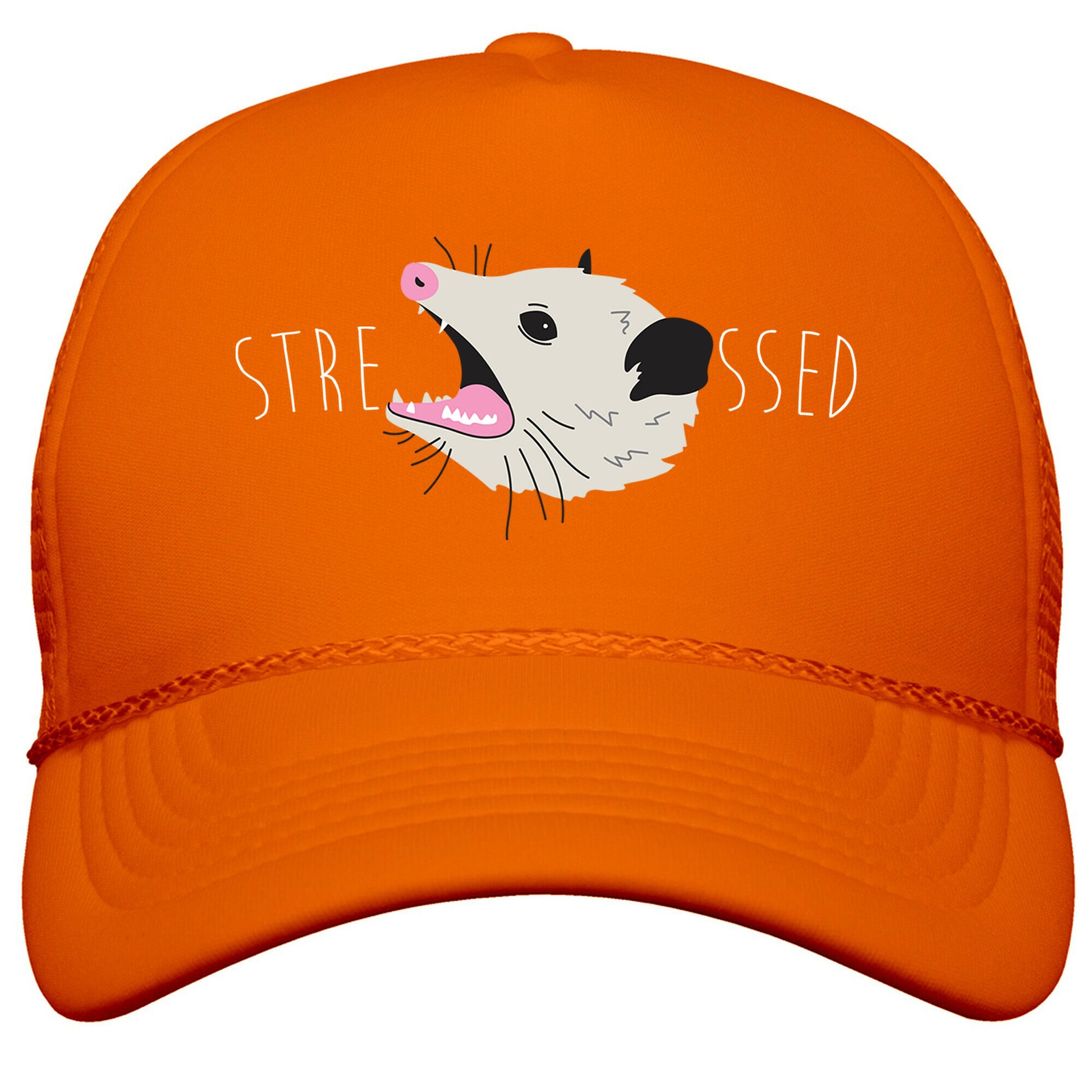 Stressed Opossum Snapback Trucker Hat