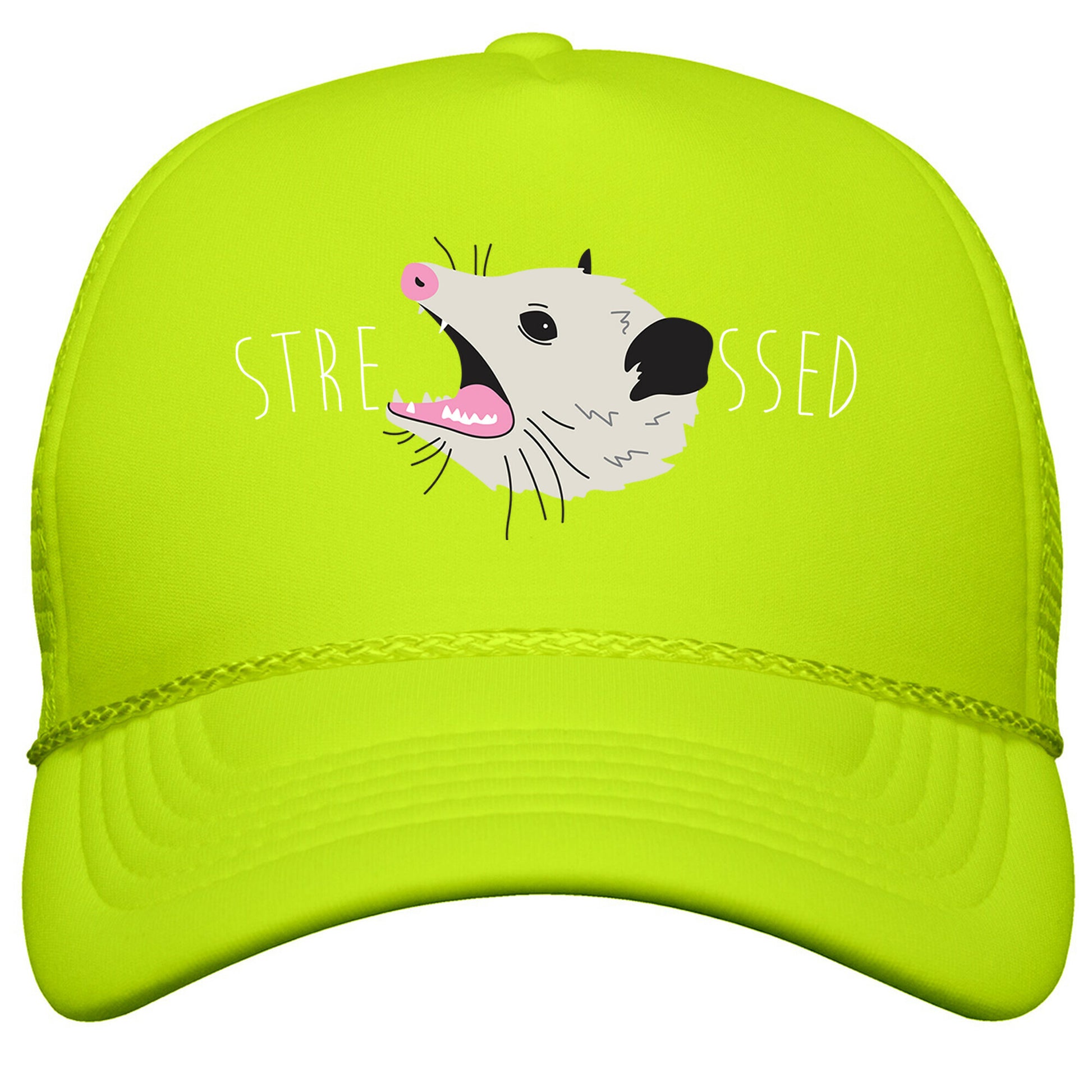 Stressed Opossum Snapback Trucker Hat